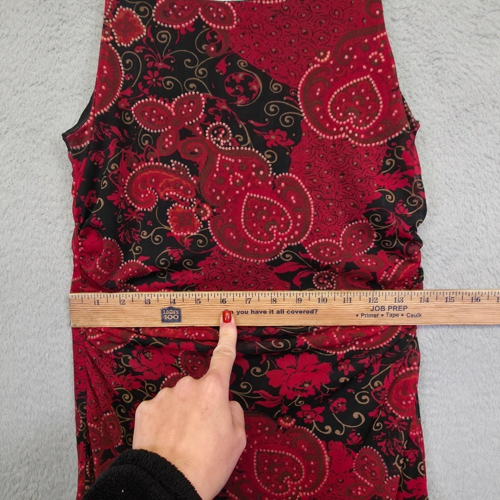 Y2K Vintage Rampage Dress Women M Red Black Asymmetrical Whimsigoth Fairy Floral - Picture 6 of 16